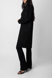 Manteau Mady en laine - Noir