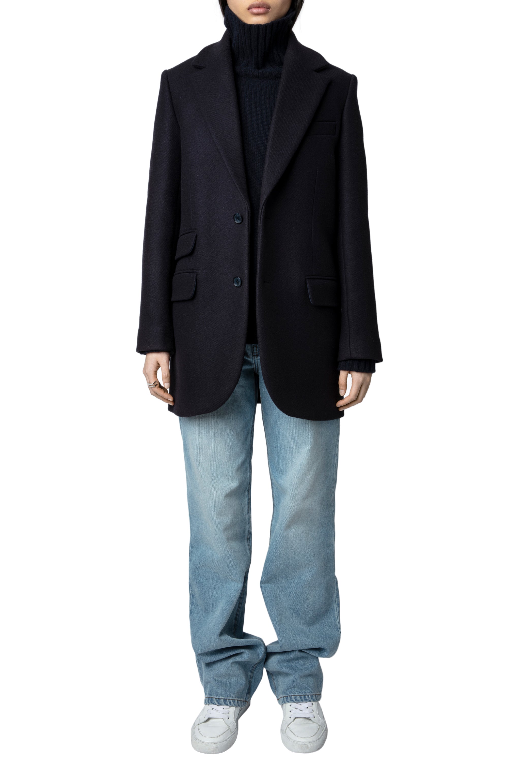 Manteau Violet en laine - Encre