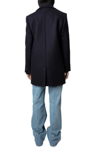 Manteau Violet en laine - Encre