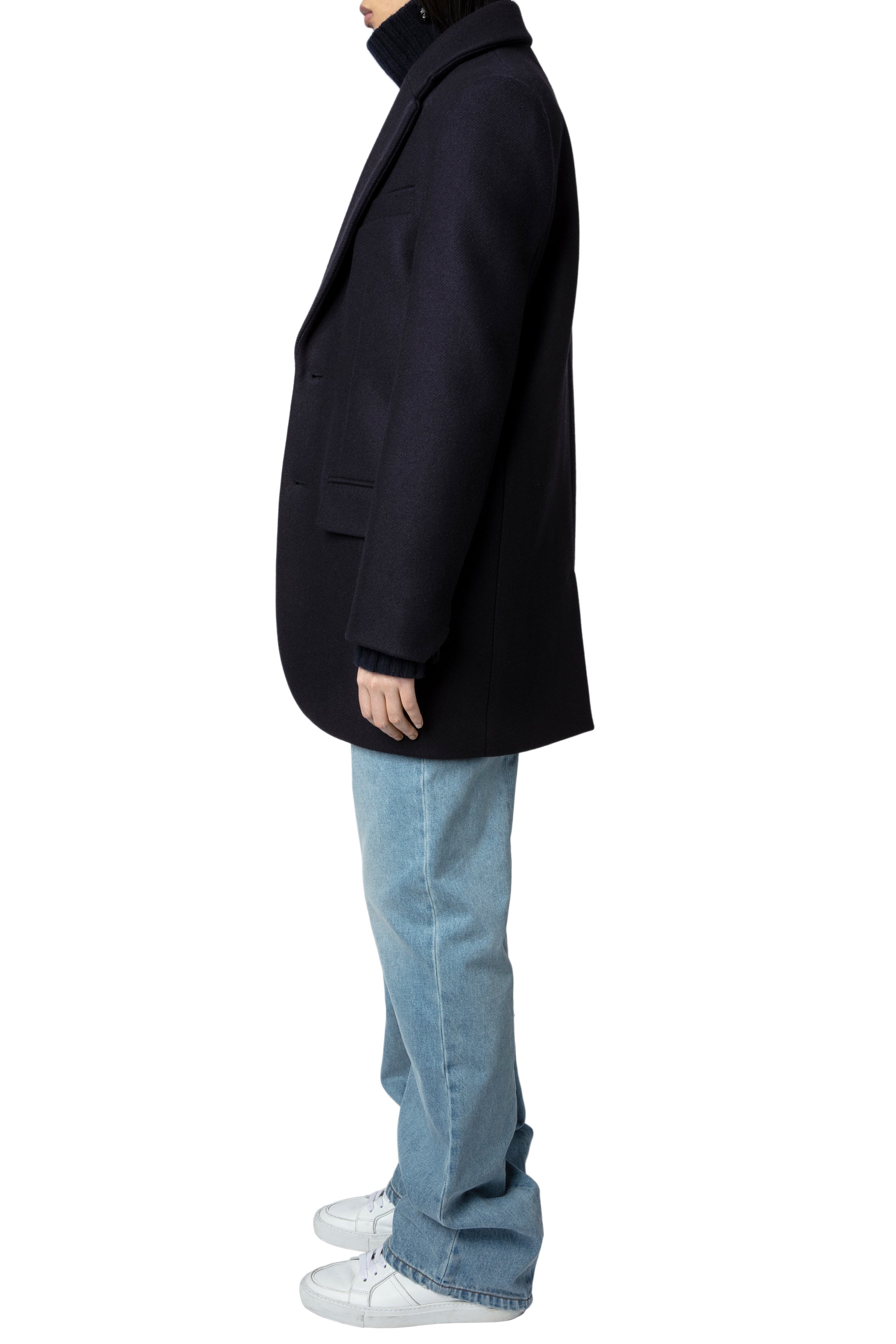 Manteau Violet en laine - Encre