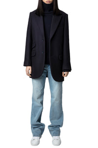 Manteau Violet en laine - Encre