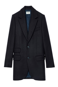 Manteau Violet en laine - Encre