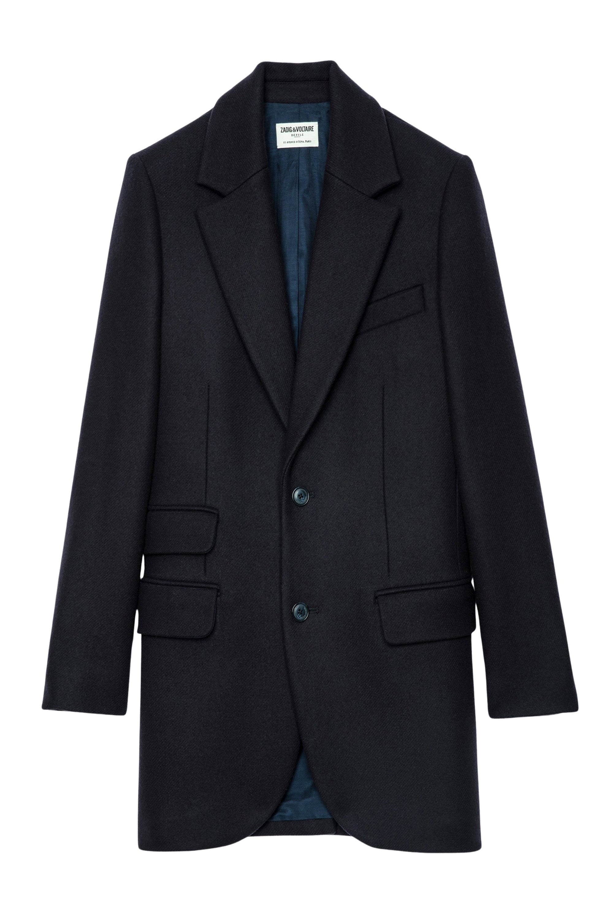 Manteau Violet en laine - Encre