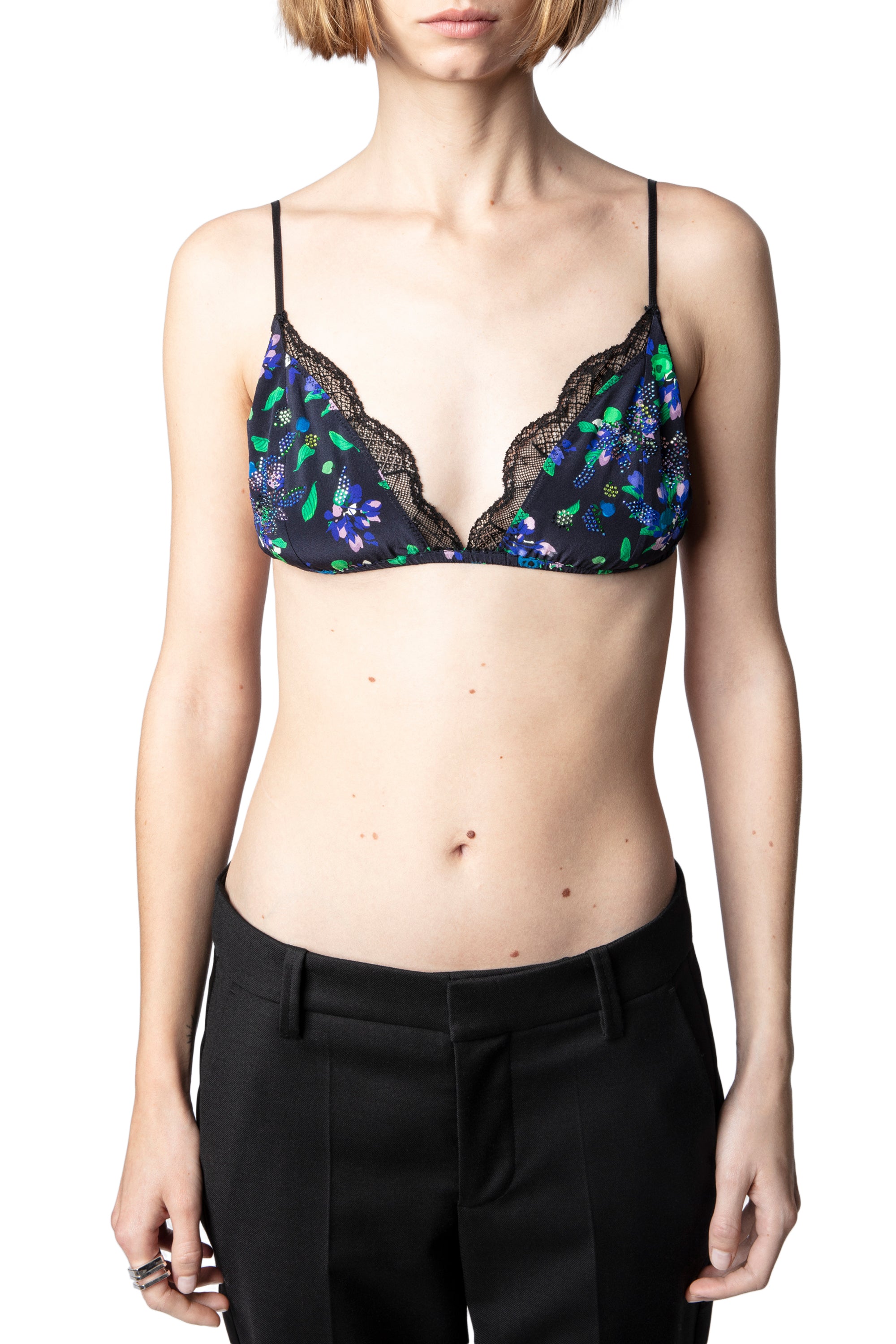 Soutien-gorge Bianca en soie - Noir