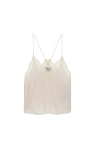 Caraco Christy Crop en soie - Ecru