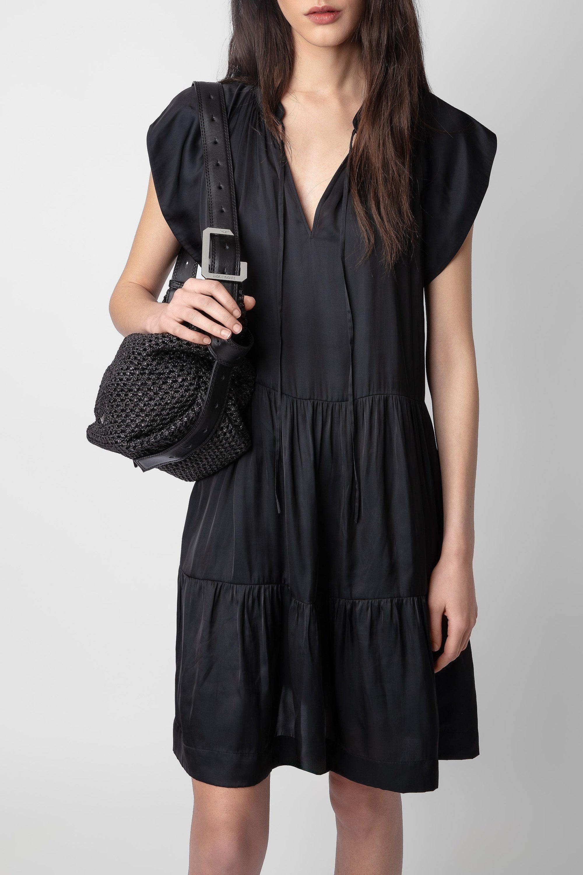 Robe Rito en satin - Noir