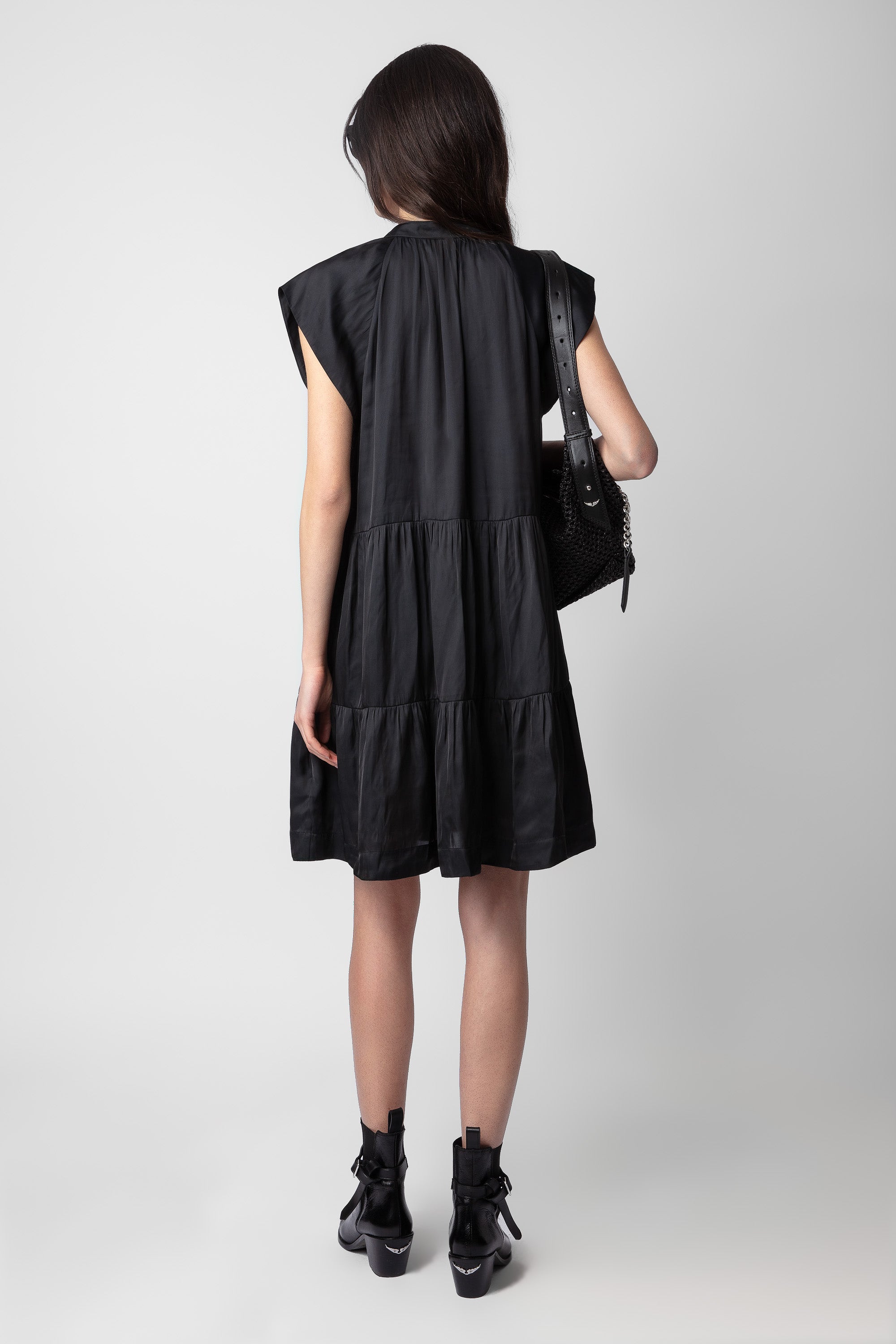Robe Rito en satin - Noir