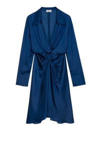 Robe Rozo en satin - Bleu Roi