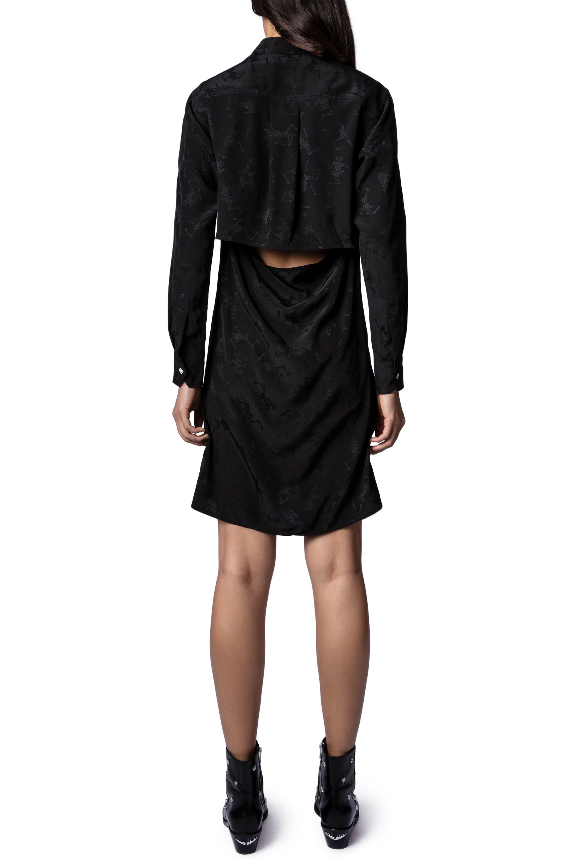 Robe Rais en soie - Noir