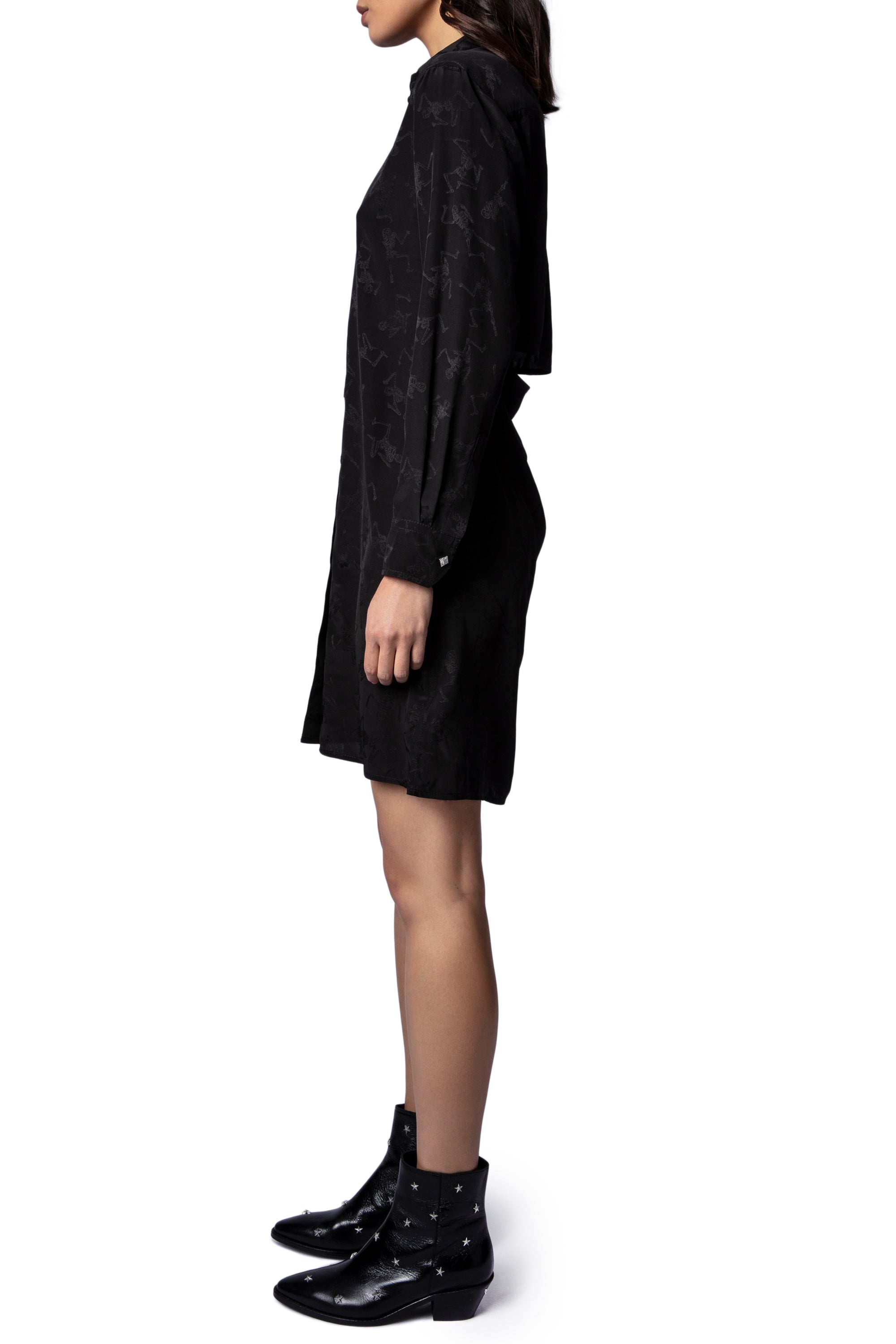 Robe Rais en soie - Noir