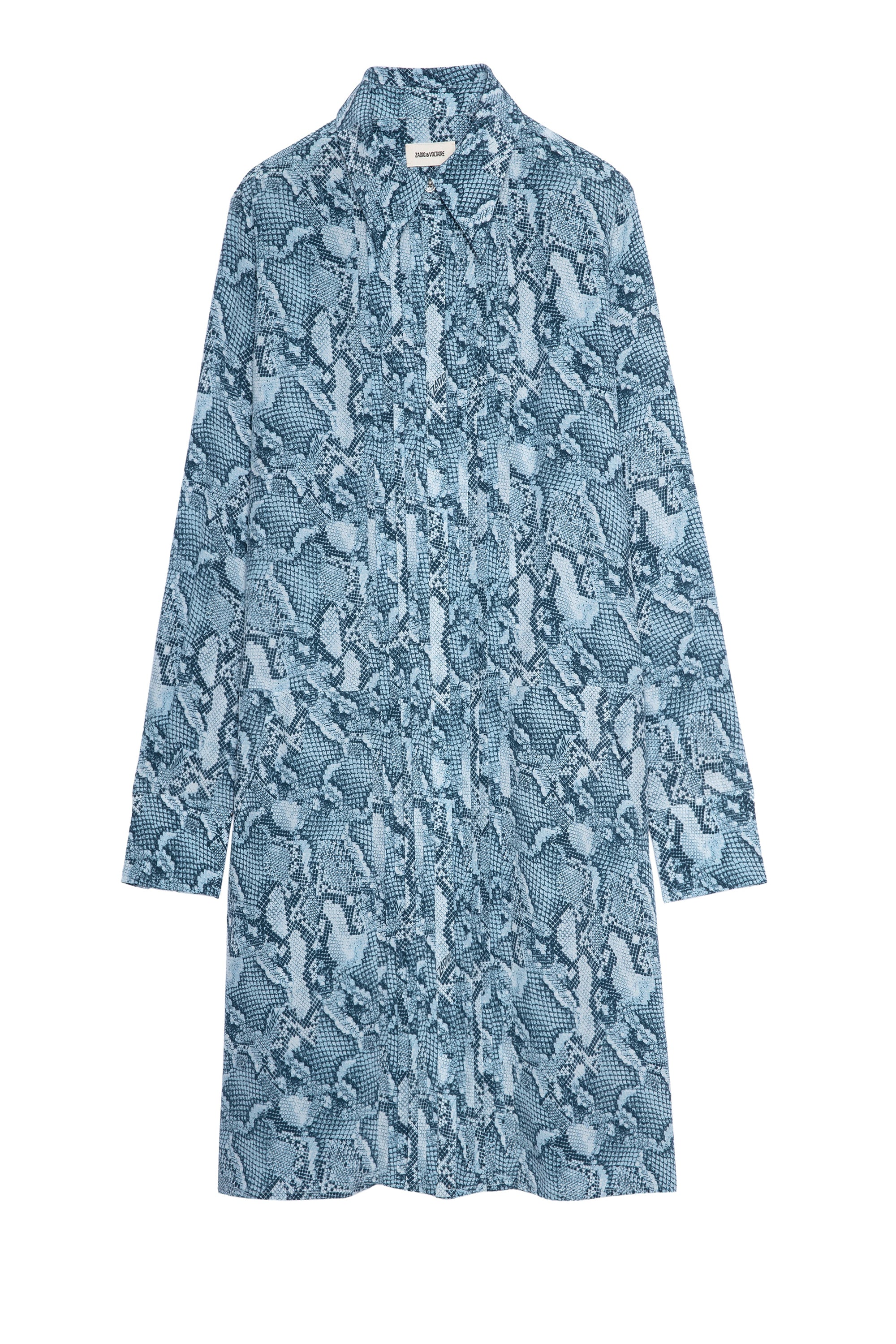 Robe Rougi en soie - Bleu