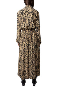 Radial Tiger dress - Natural