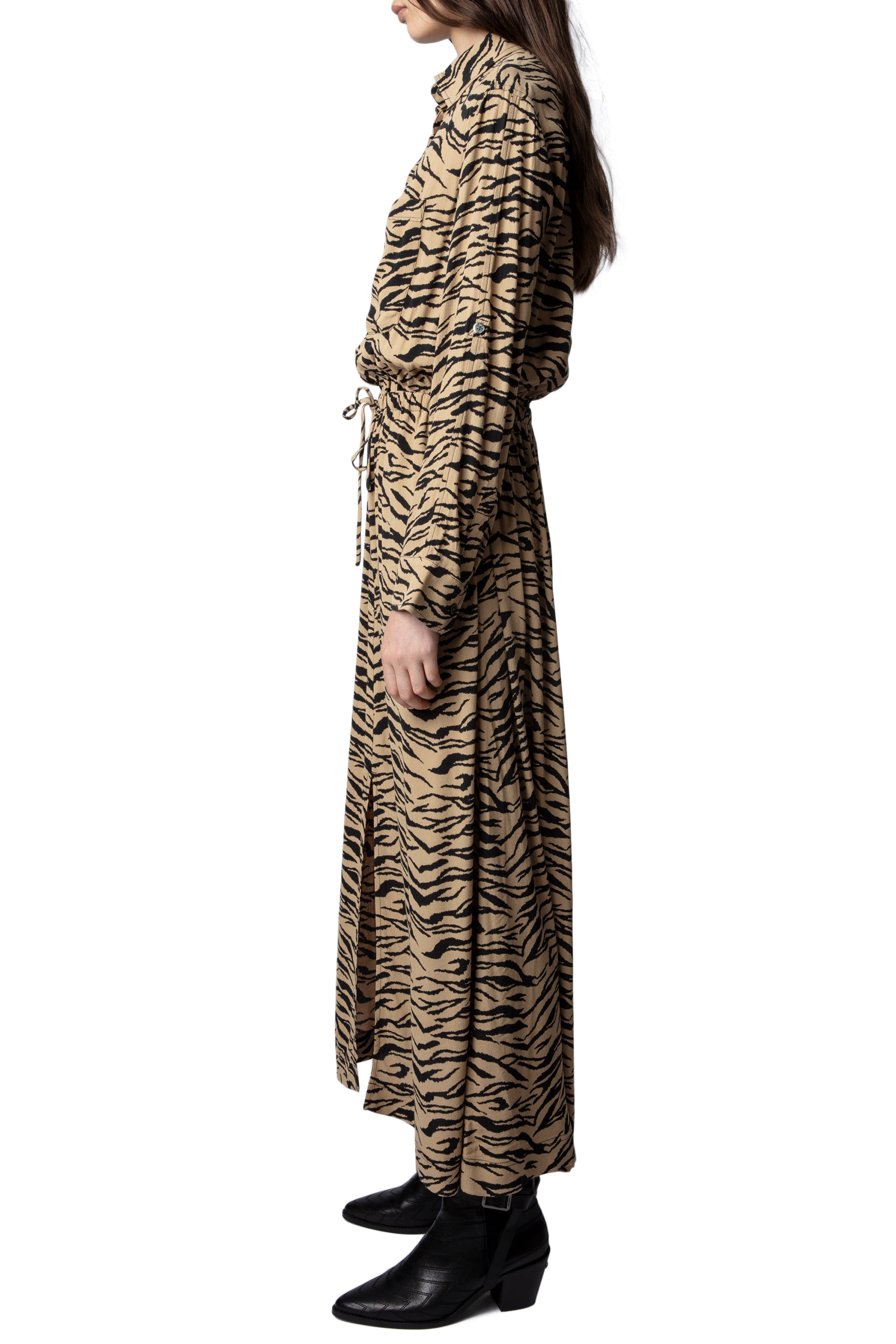 Radial Tiger dress - Natural