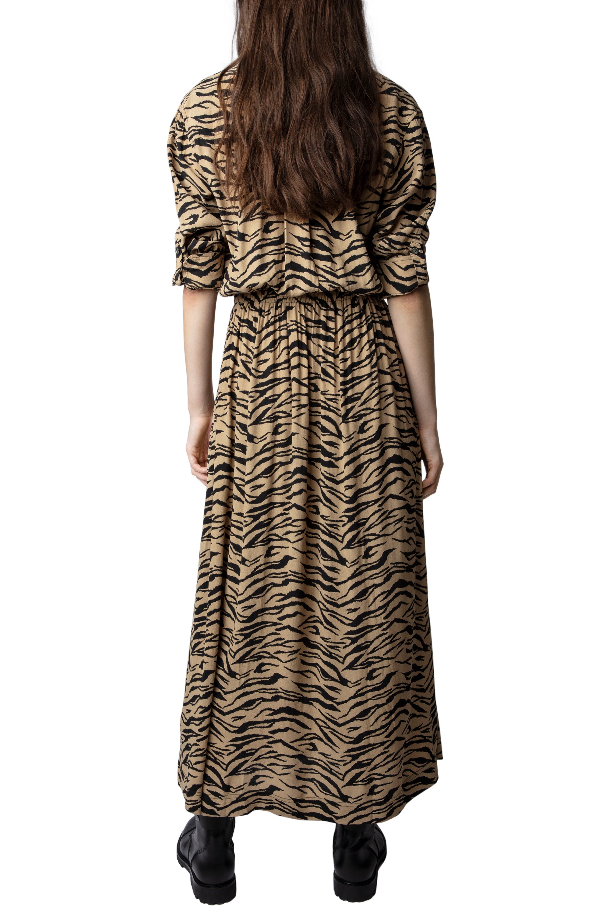 Radial Tiger dress - Natural