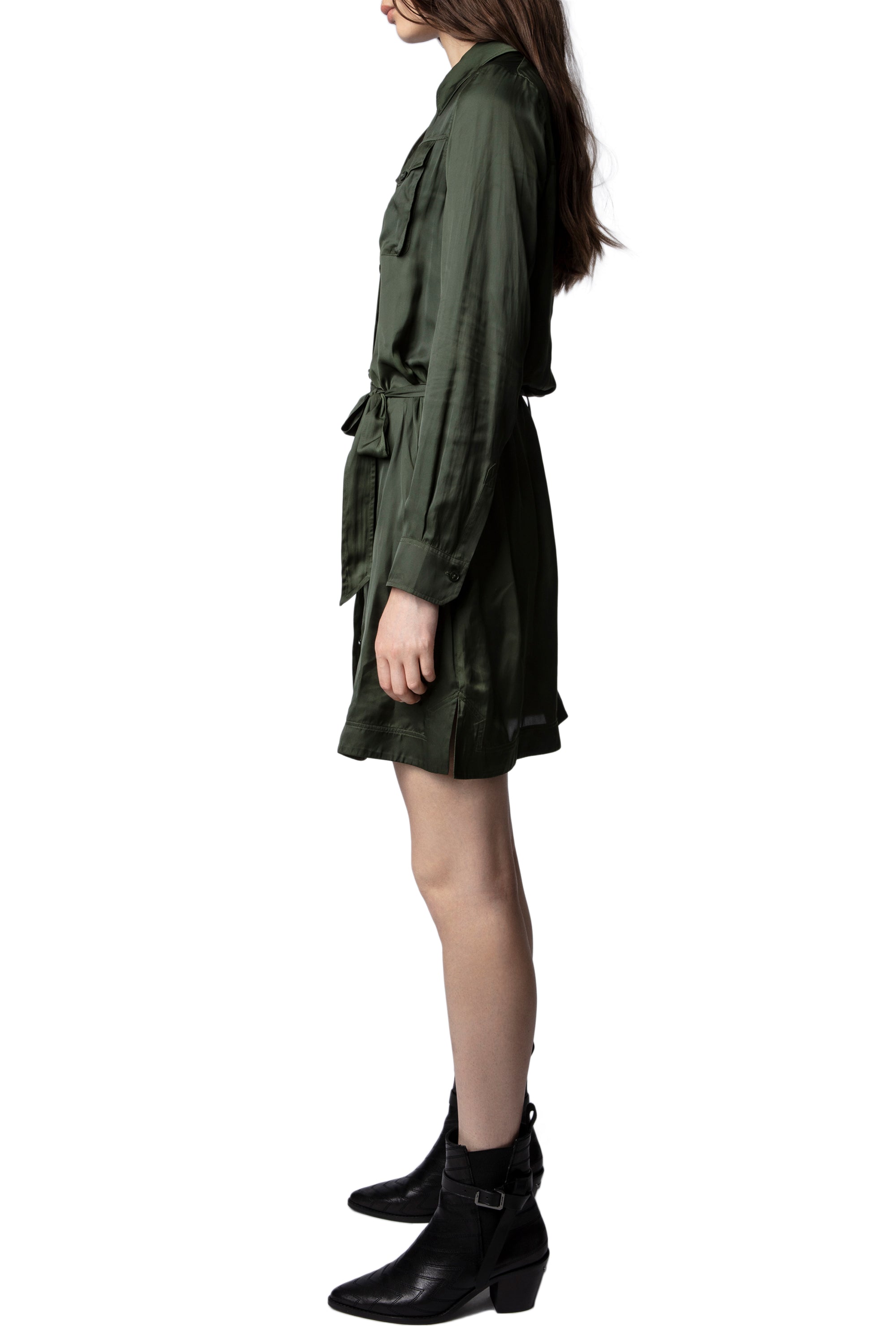 Robe Rack en satin - Kaki