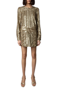 Robe Roysse Sequins - Bronze