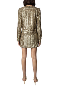 Robe Roysse Sequins - Bronze