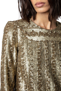 Robe Roysse Sequins - Bronze