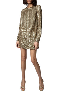 Robe Roysse Sequins - Bronze