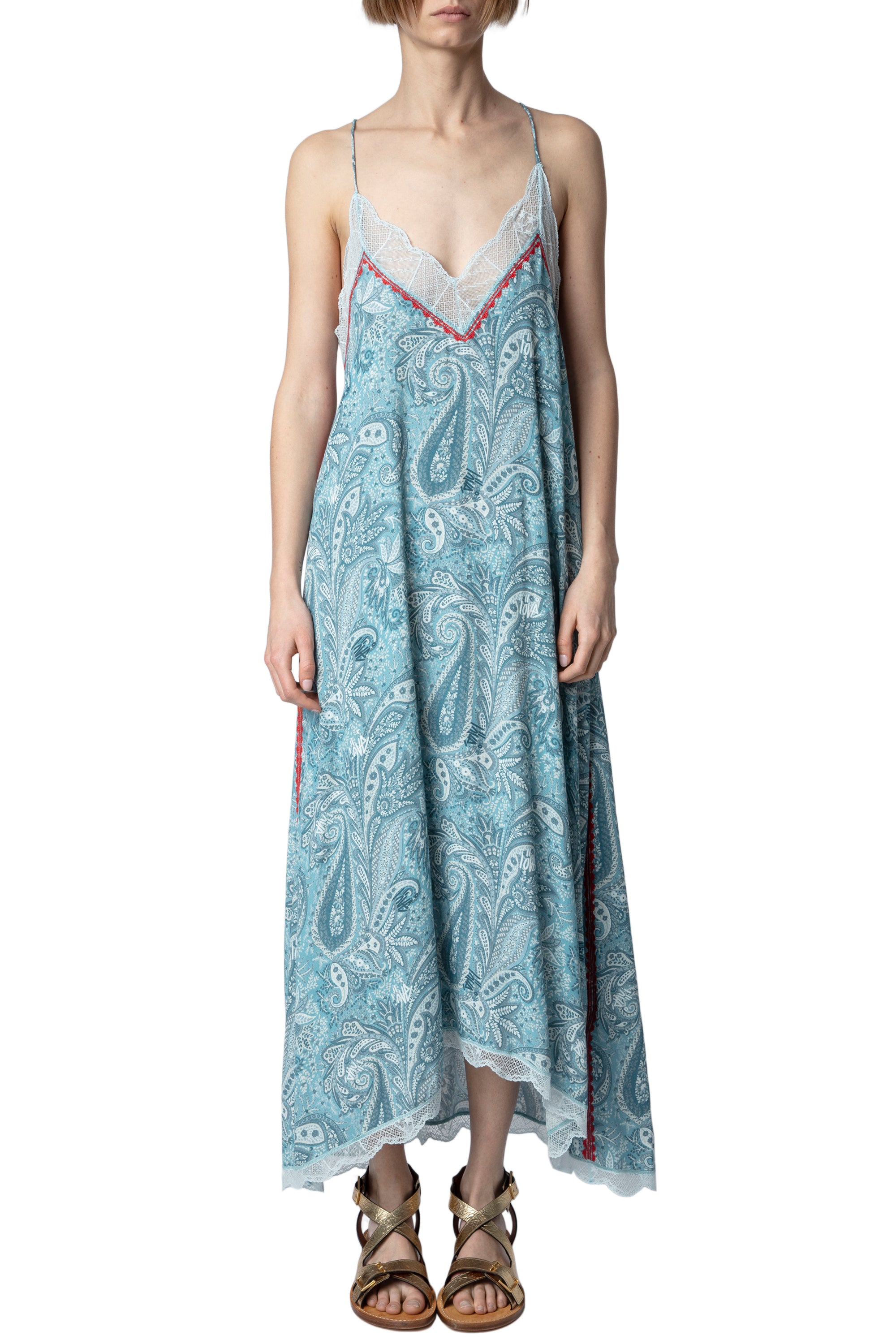 ZHORS LIGNE DENIM RISTY CREPE PAISLEY