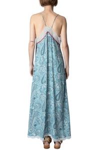 ZHORS LIGNE DENIM RISTY CREPE PAISLEY