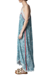 ZHORS LIGNE DENIM RISTY CREPE PAISLEY