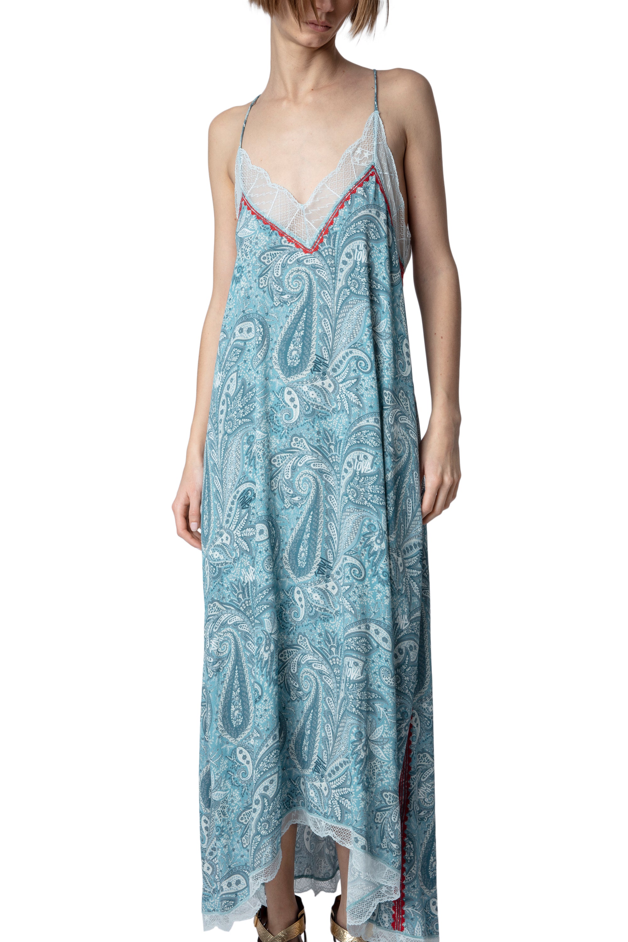 ZHORS LIGNE DENIM RISTY CREPE PAISLEY