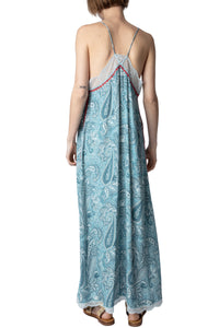 ZHORS LIGNE DENIM RISTY CREPE PAISLEY