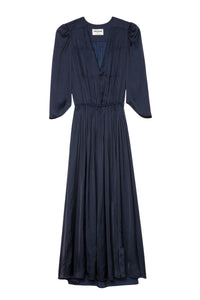 Robe Ryoko en satin - Encre