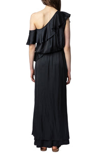 Ryu satin dress - Black