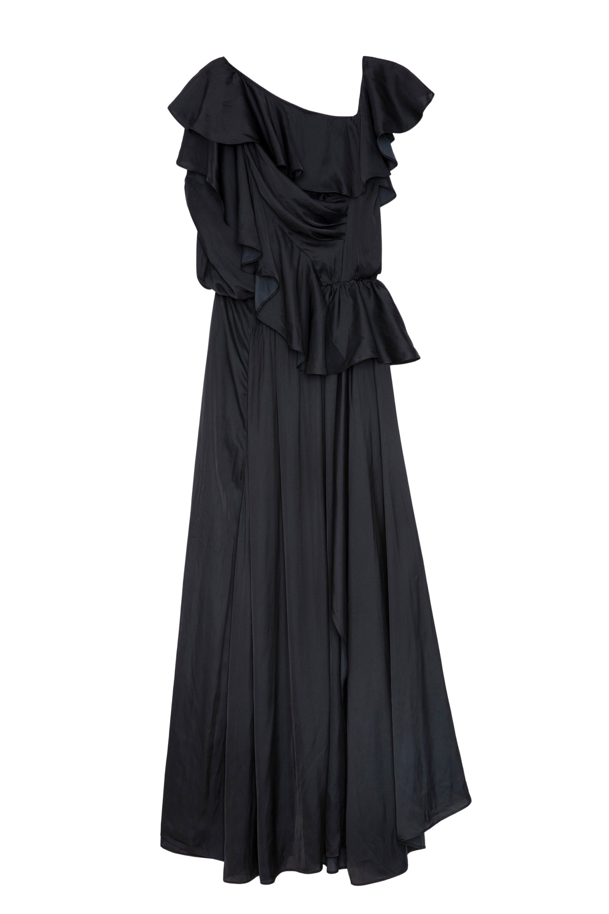 Ryu satin dress - Black