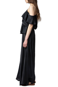 Ryu satin dress - Black