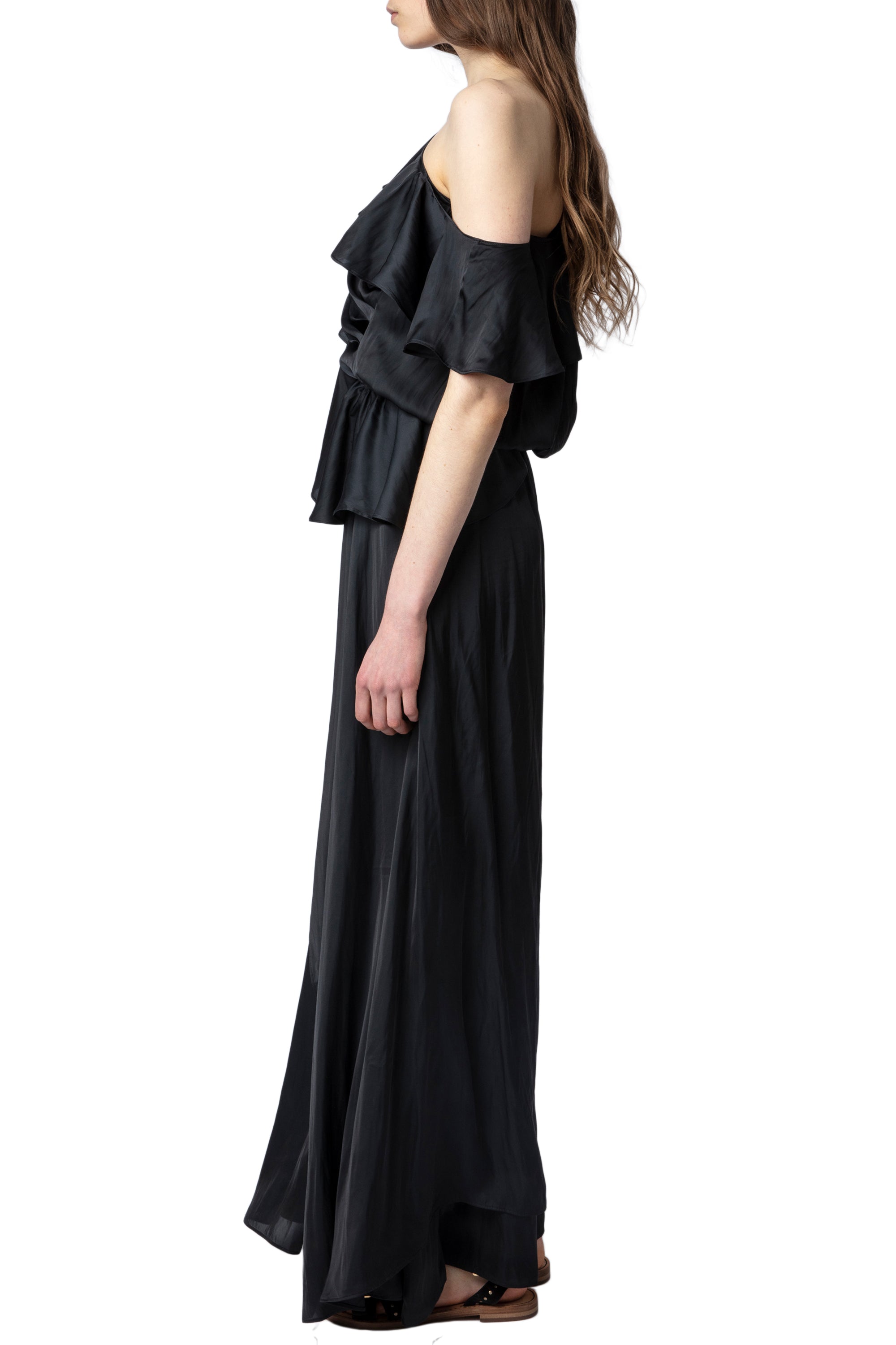 Ryu satin dress - Black