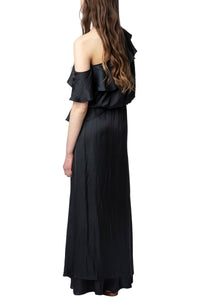 Ryu satin dress - Black
