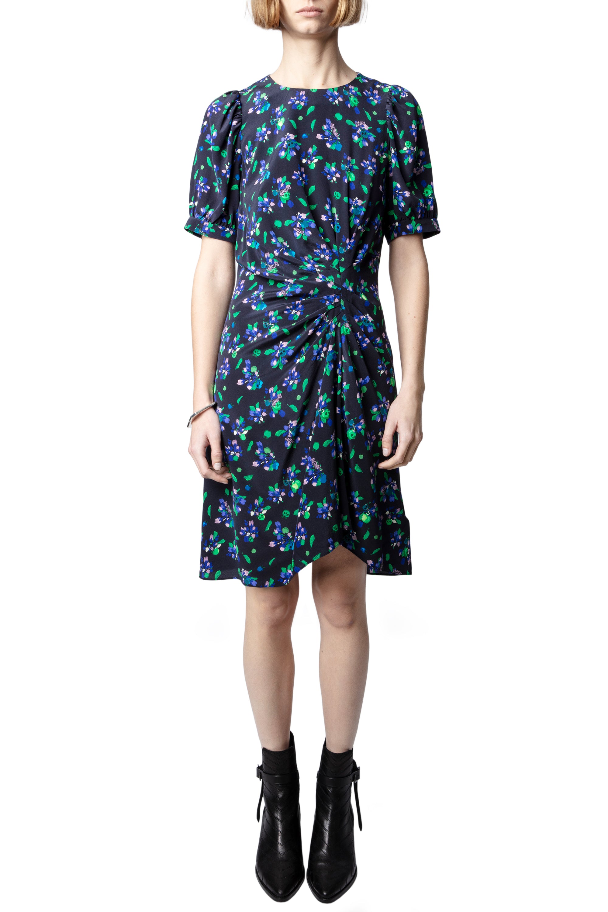 Rixe silk dress - Black