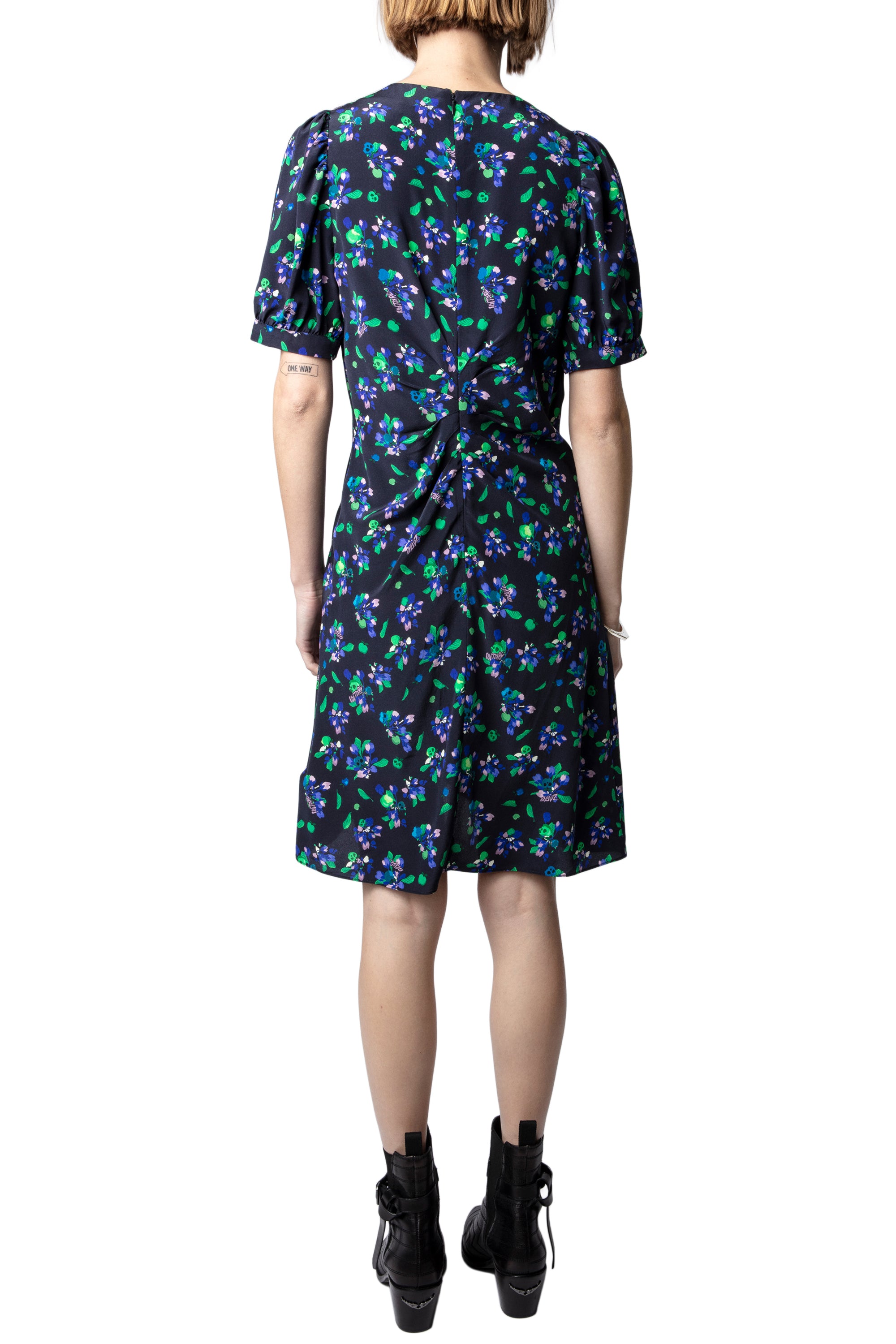 Rixe silk dress - Black