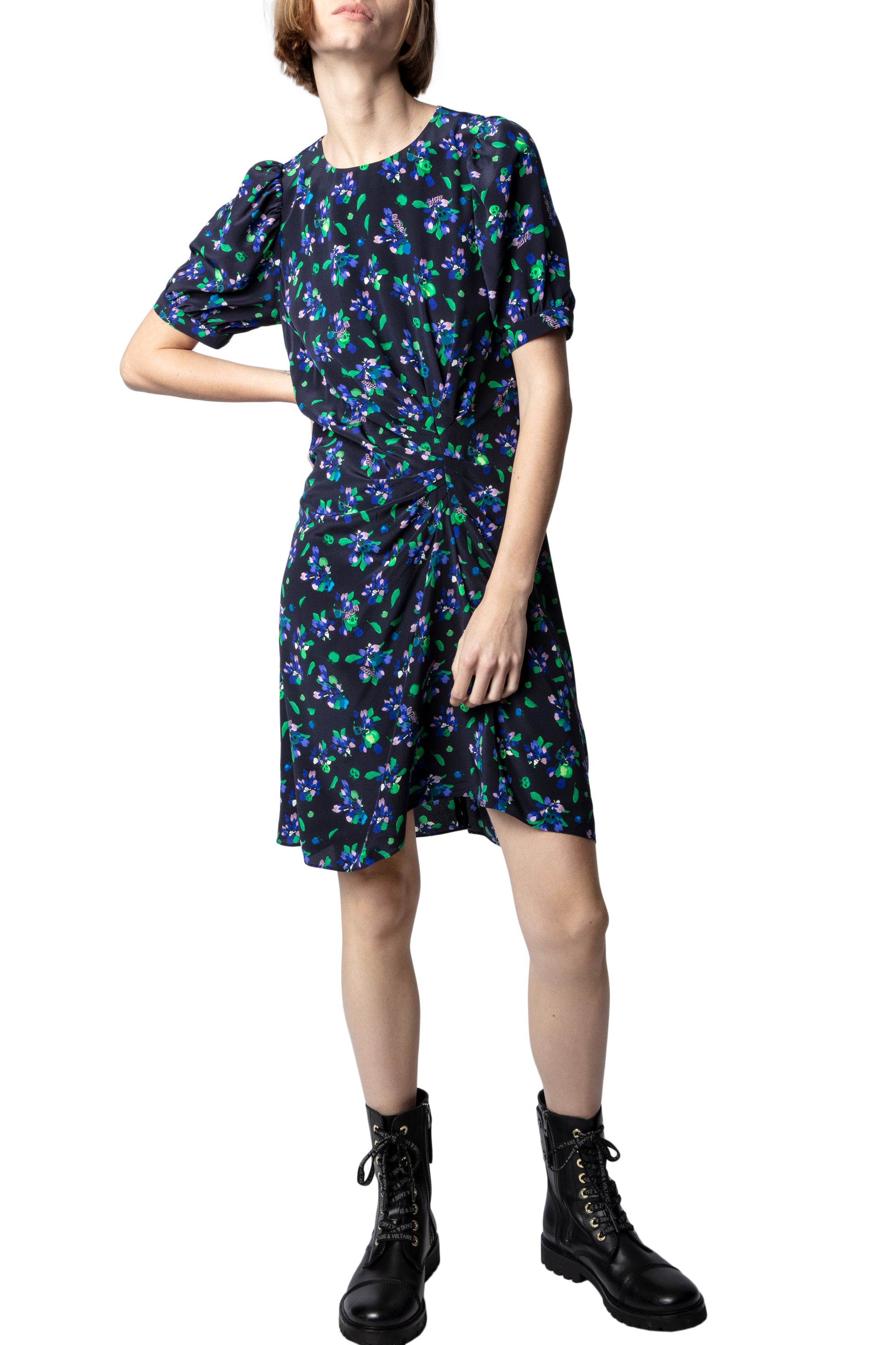 Rixe silk dress - Black