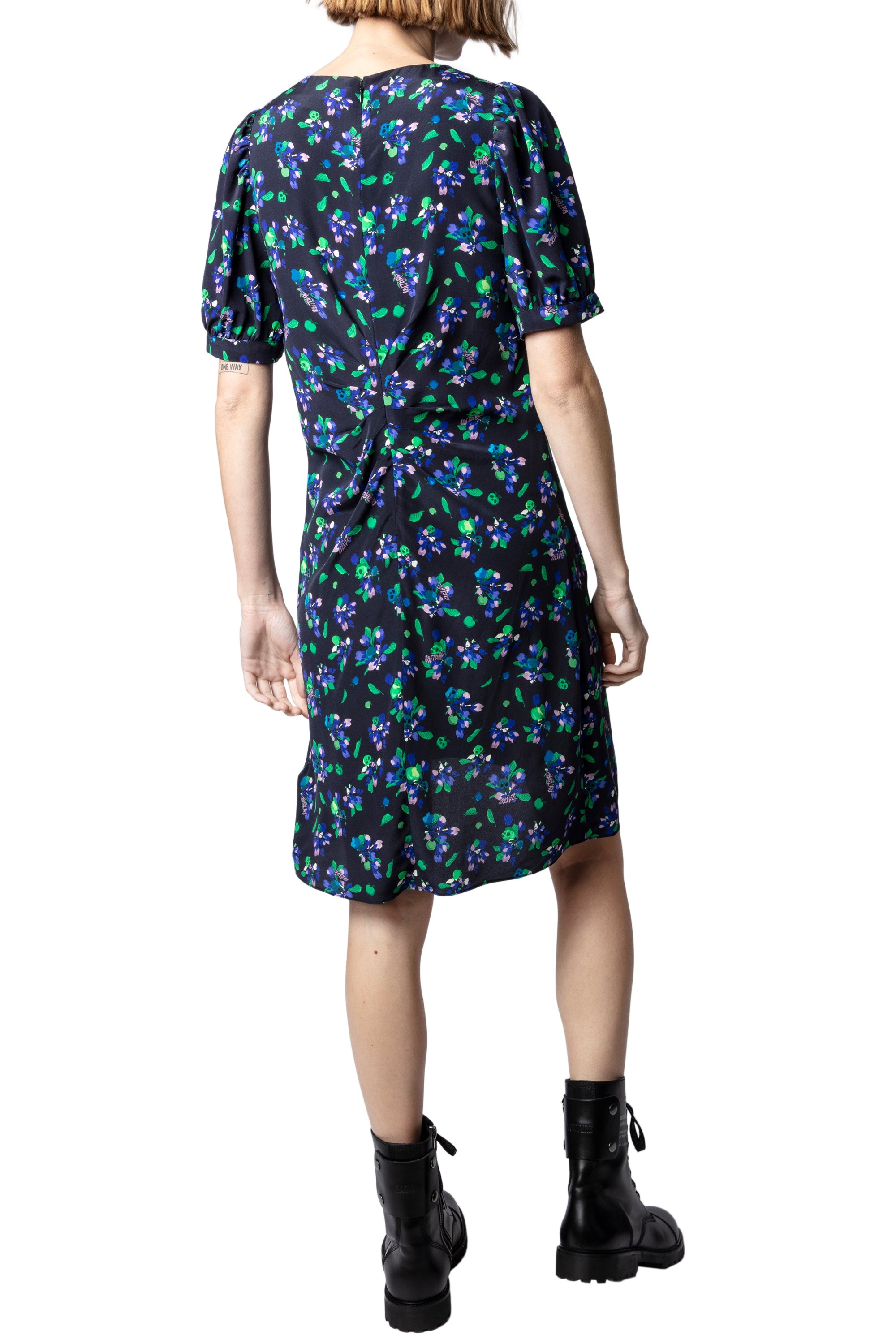 Rixe silk dress - Black