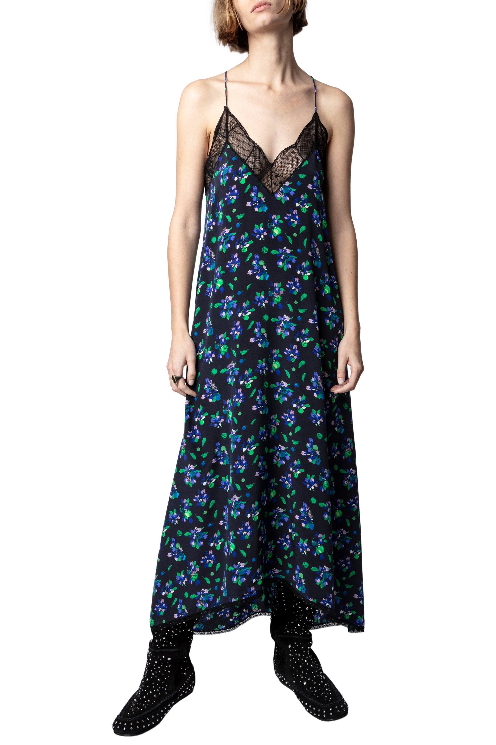 Risty dress in silk - Black