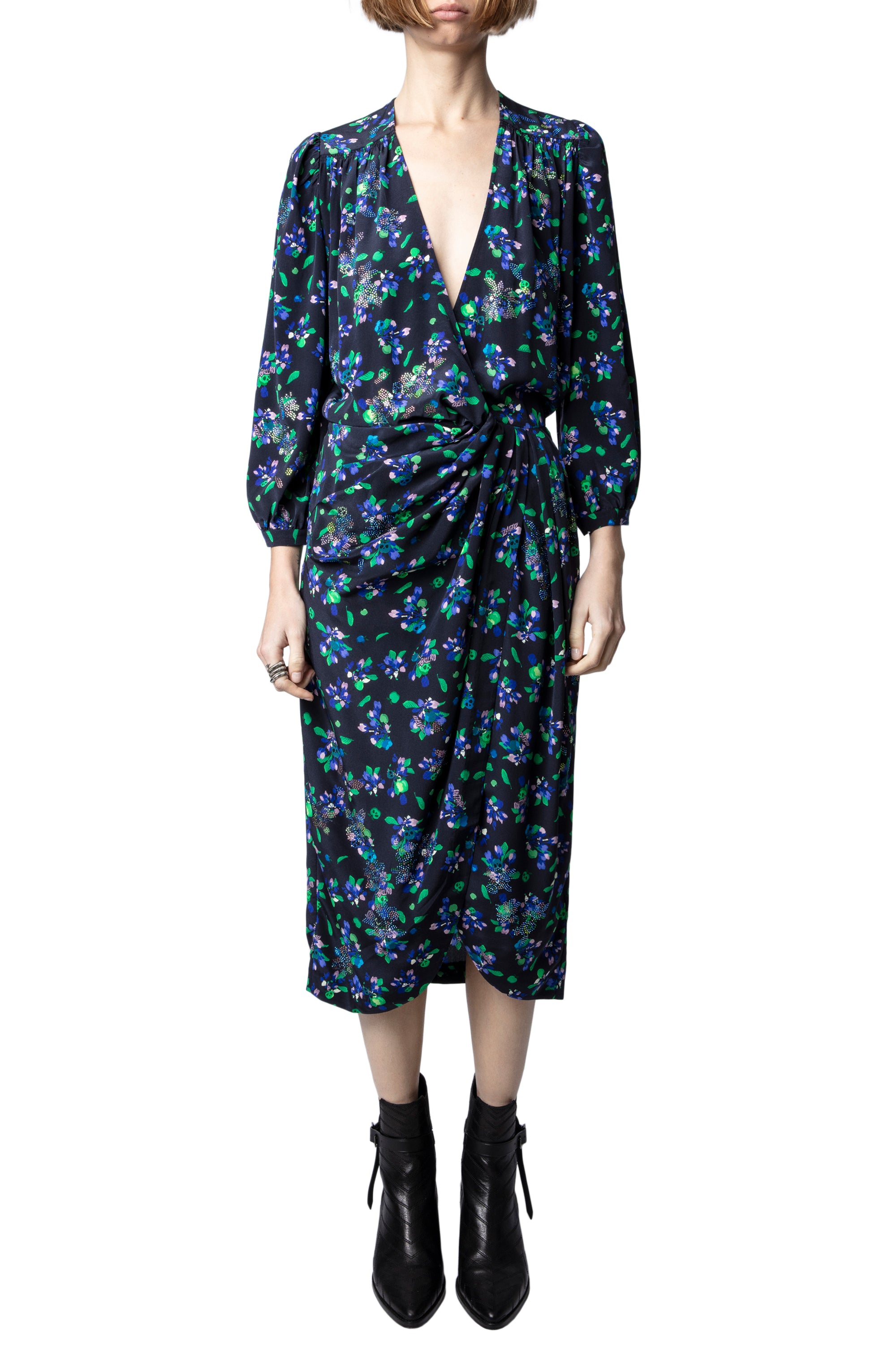 Renew silk dress - Black