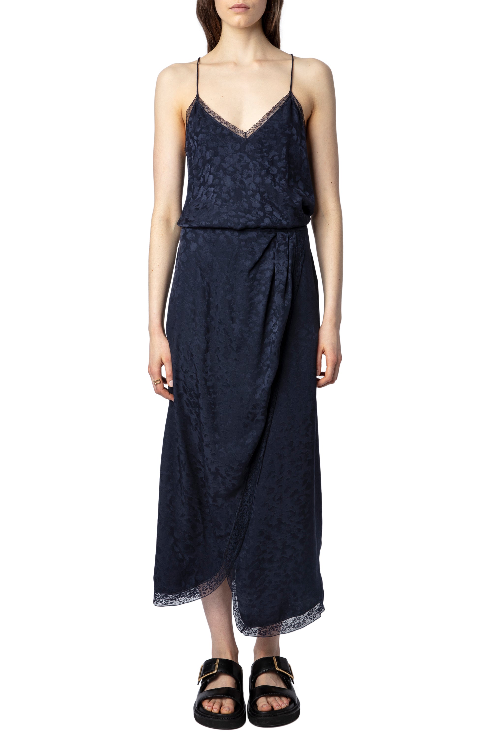 Robe Rixi en soie - Encre