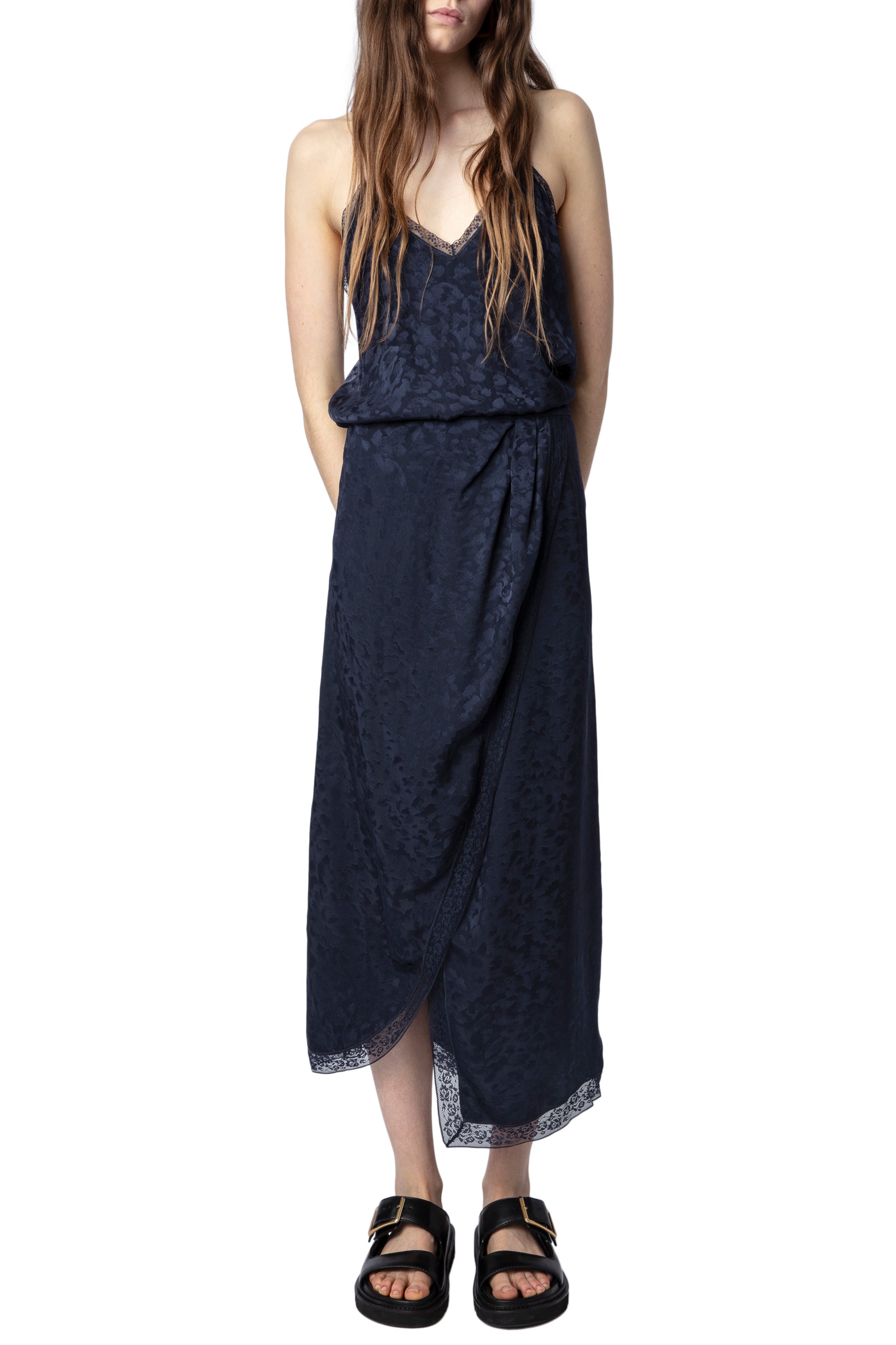 Robe Rixi en soie - Encre