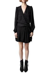 Robe Recol Jac Leo en soie - Noir