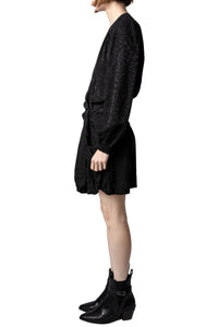 Robe Recol Jac Leo en soie - Noir