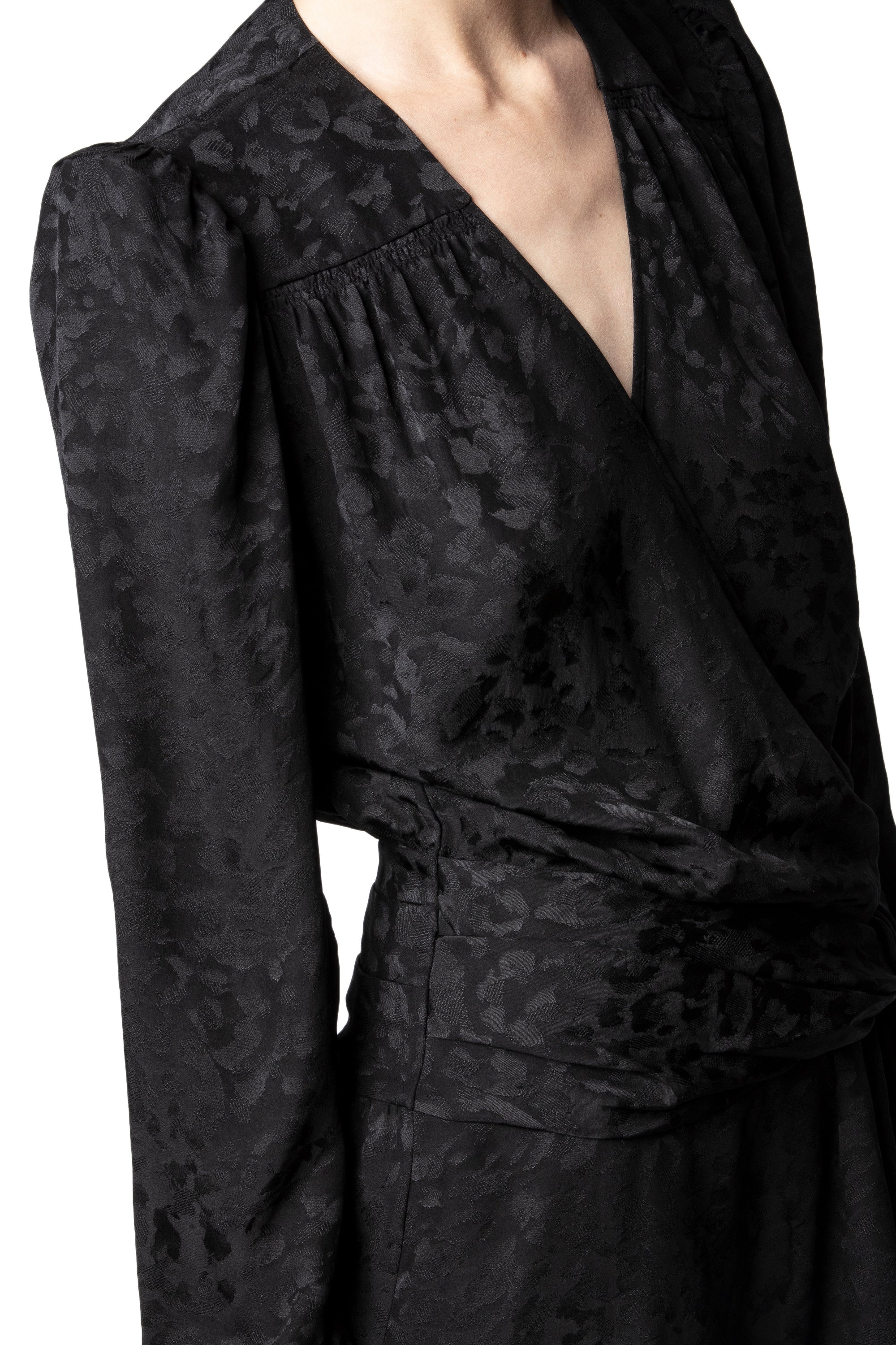 Robe Recol Jac Leo en soie - Noir