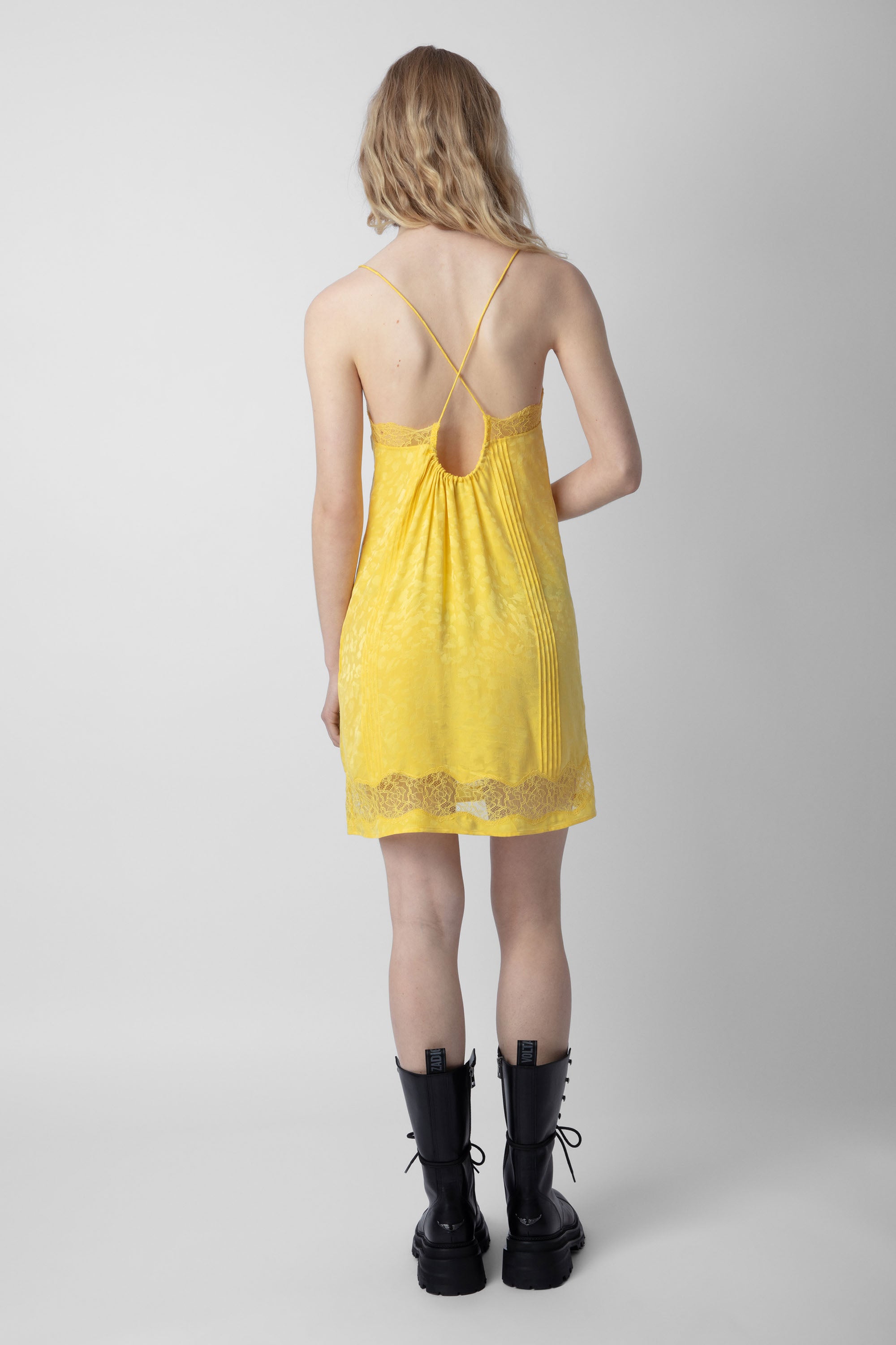 Robe Crystal en soie Jacquard - Sun