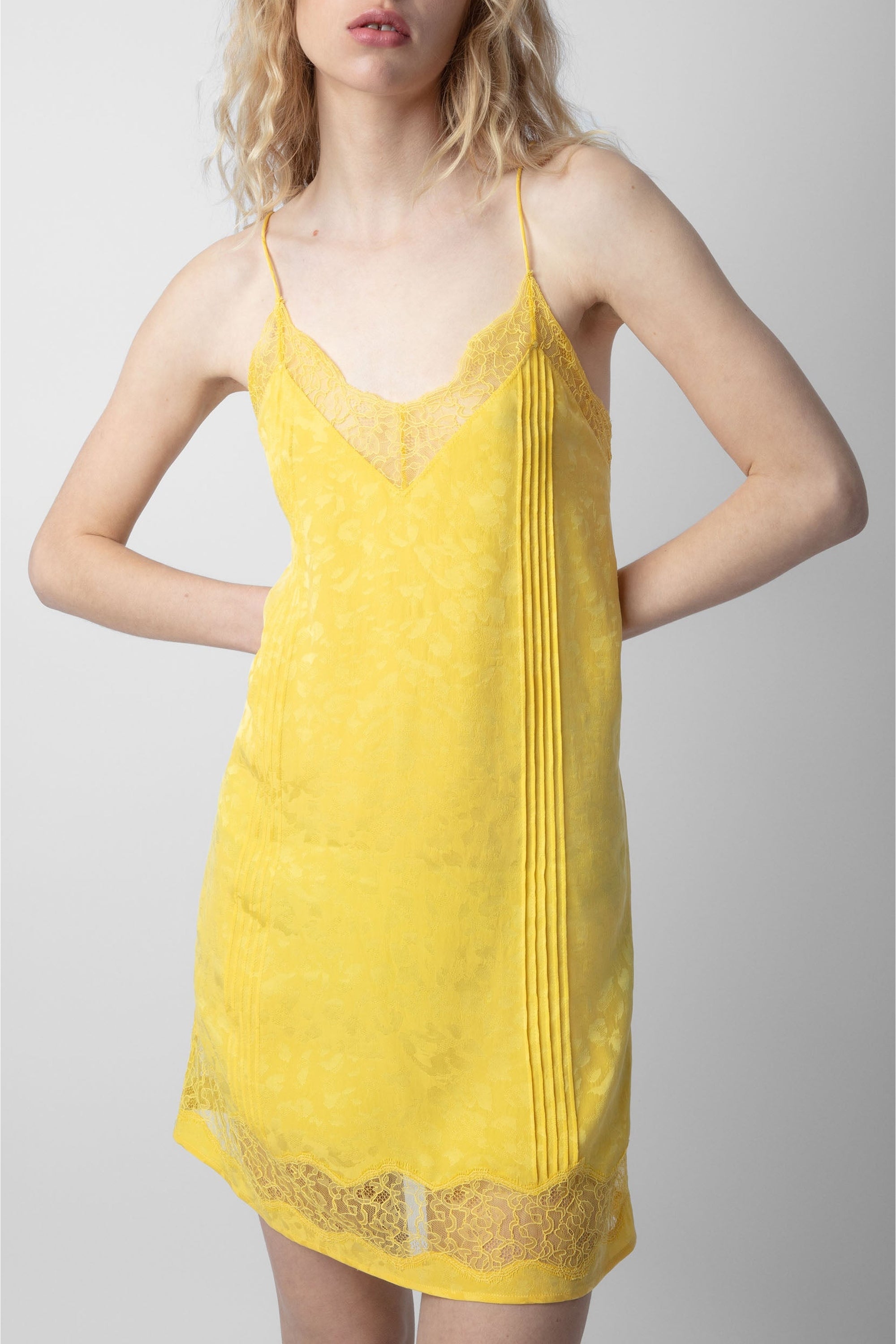 Robe Crystal en soie Jacquard - Sun