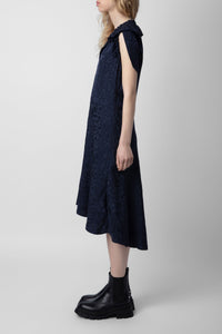 Robe Roberty léopard en soie - Encre