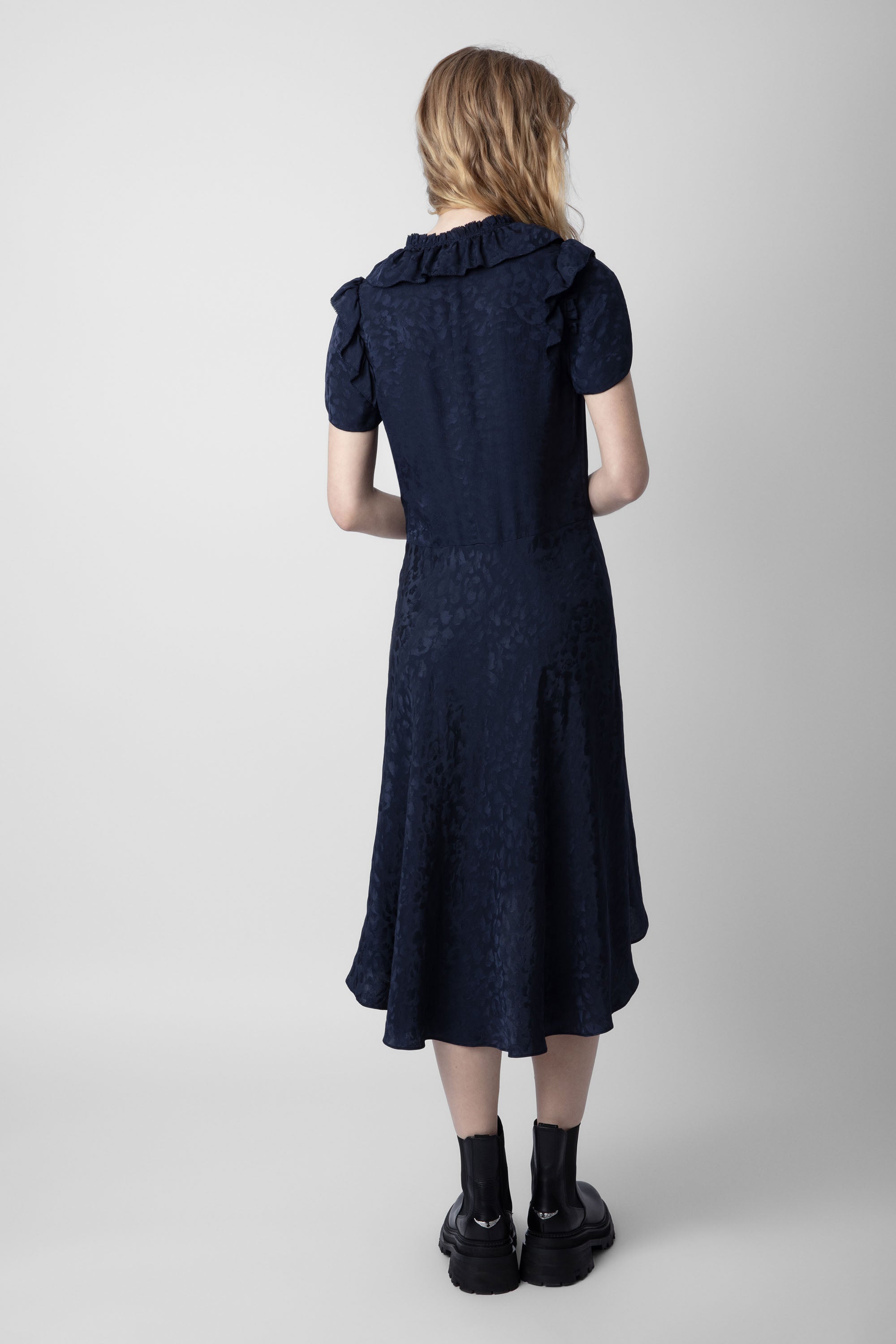 Robe Roberty léopard en soie - Encre