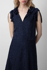 Robe Roberty léopard en soie - Encre